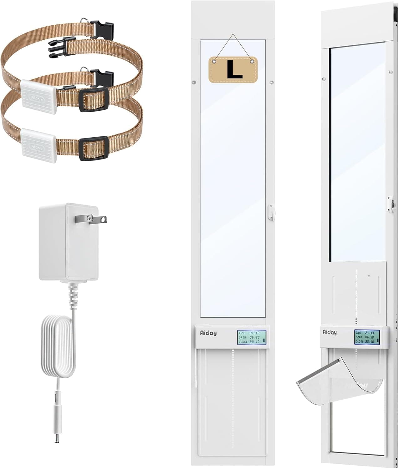 Automatic Sliding Glass Dog Door with Collar Sensor