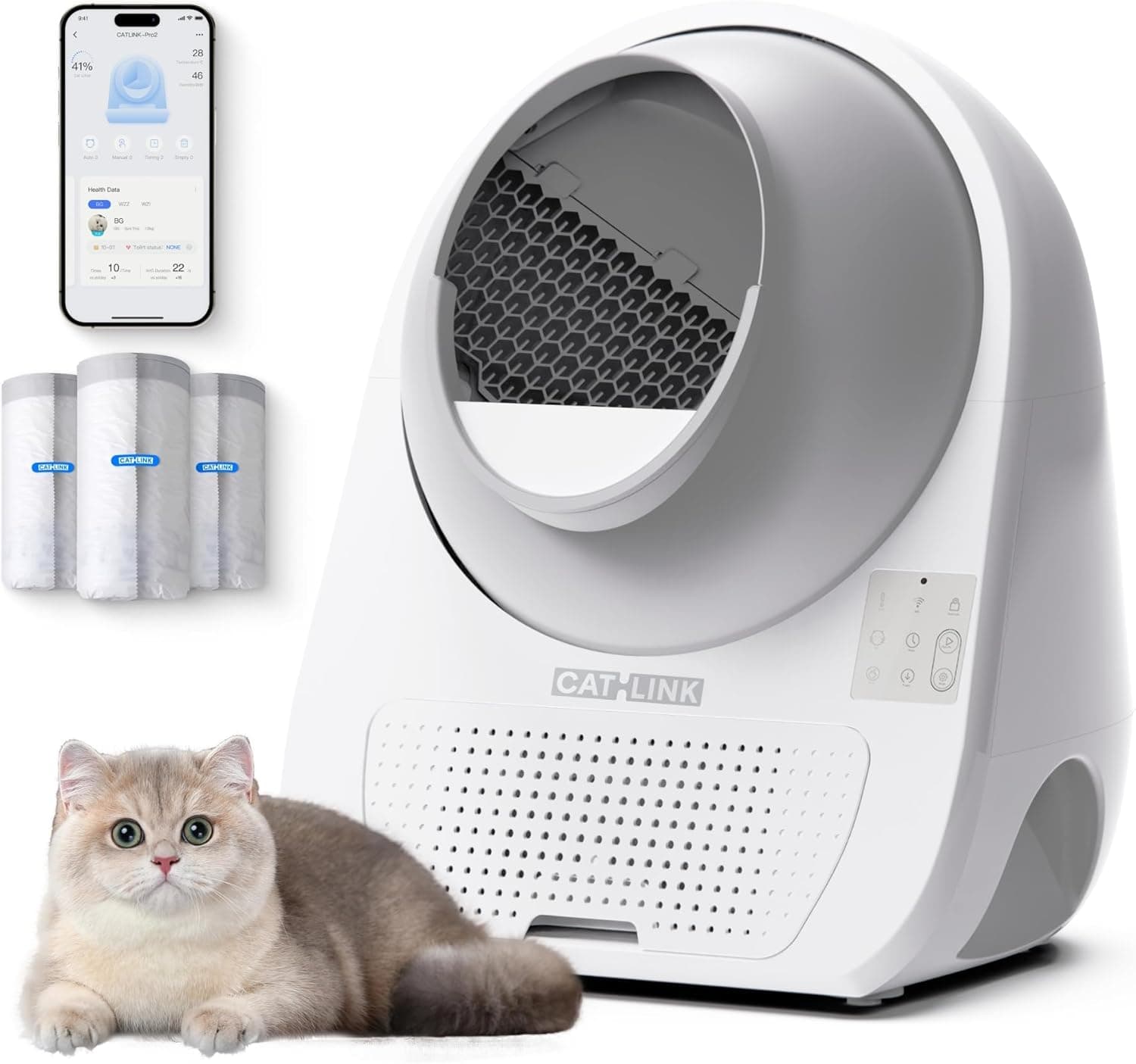 CATLINK Self Cleaning Cat Litter Box for Multiple Cats