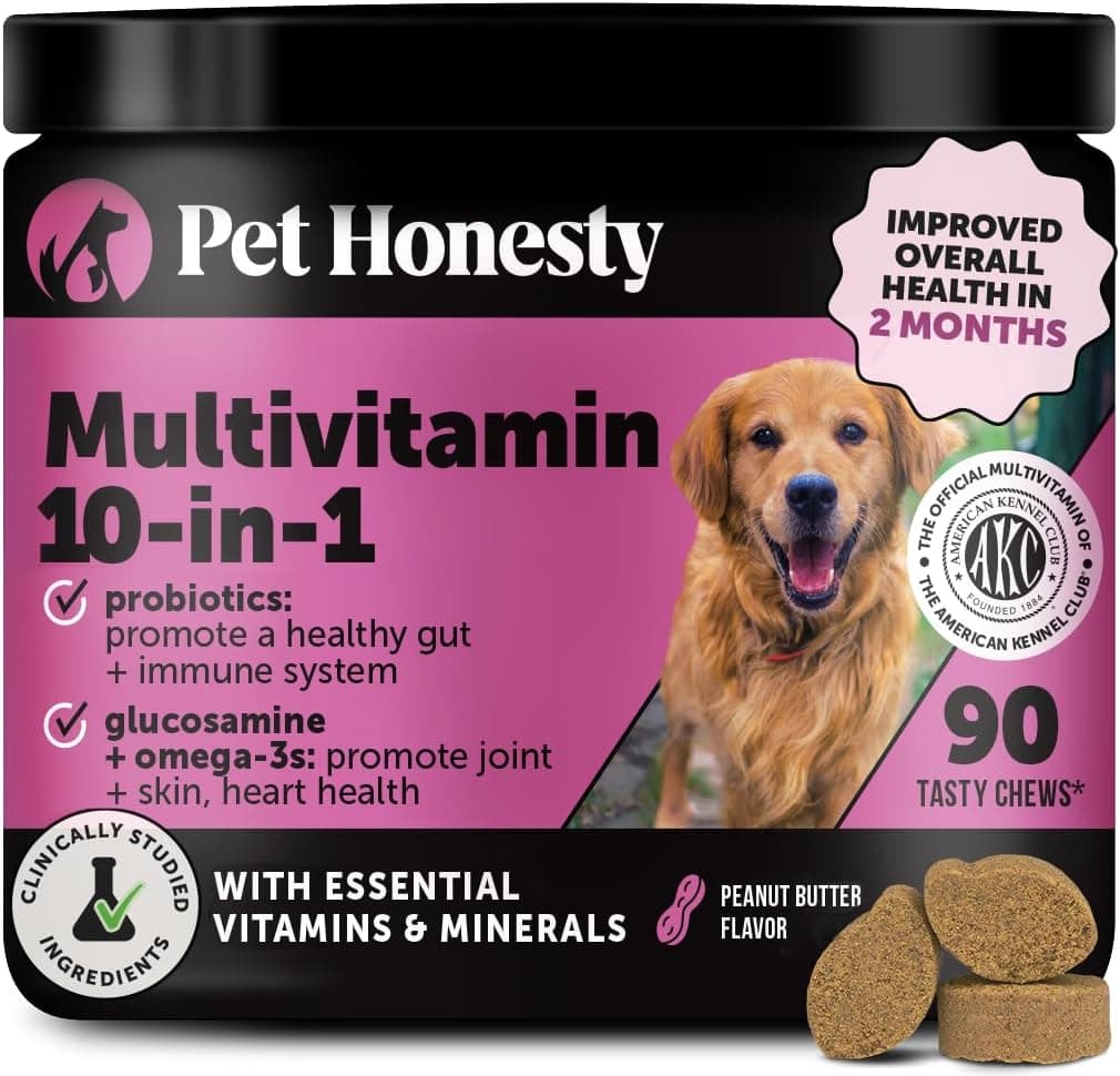 10-in-1 Dog Multivitamin Supplement with Glucosamine & Probiotics - Hip & Joint Support