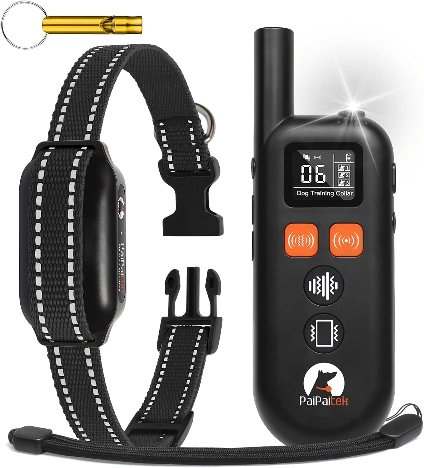 PaiPaitek No Shock Dog Training Collar with Remote 3300ft Range