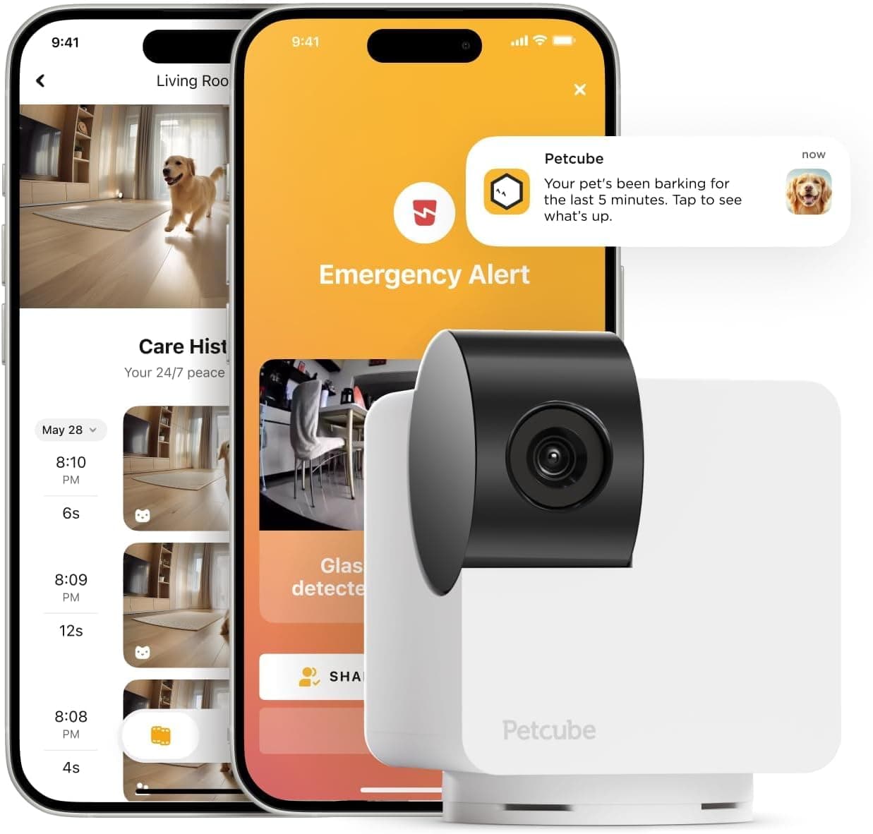 Petcube Cam 360 Camera Interactive WiFi Pet and Home Security Pan-Tilt Camera with Phone App