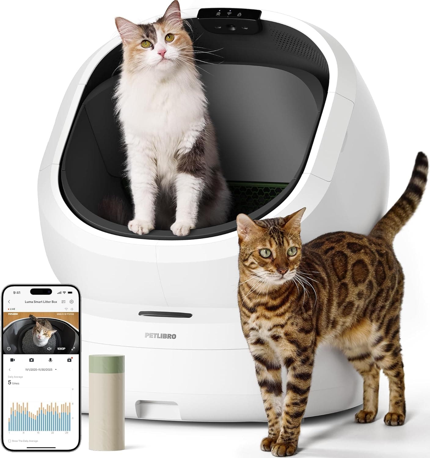 PETLIBRO Luma Automatic Cat Litter Box AI-Camera Waste Analysis